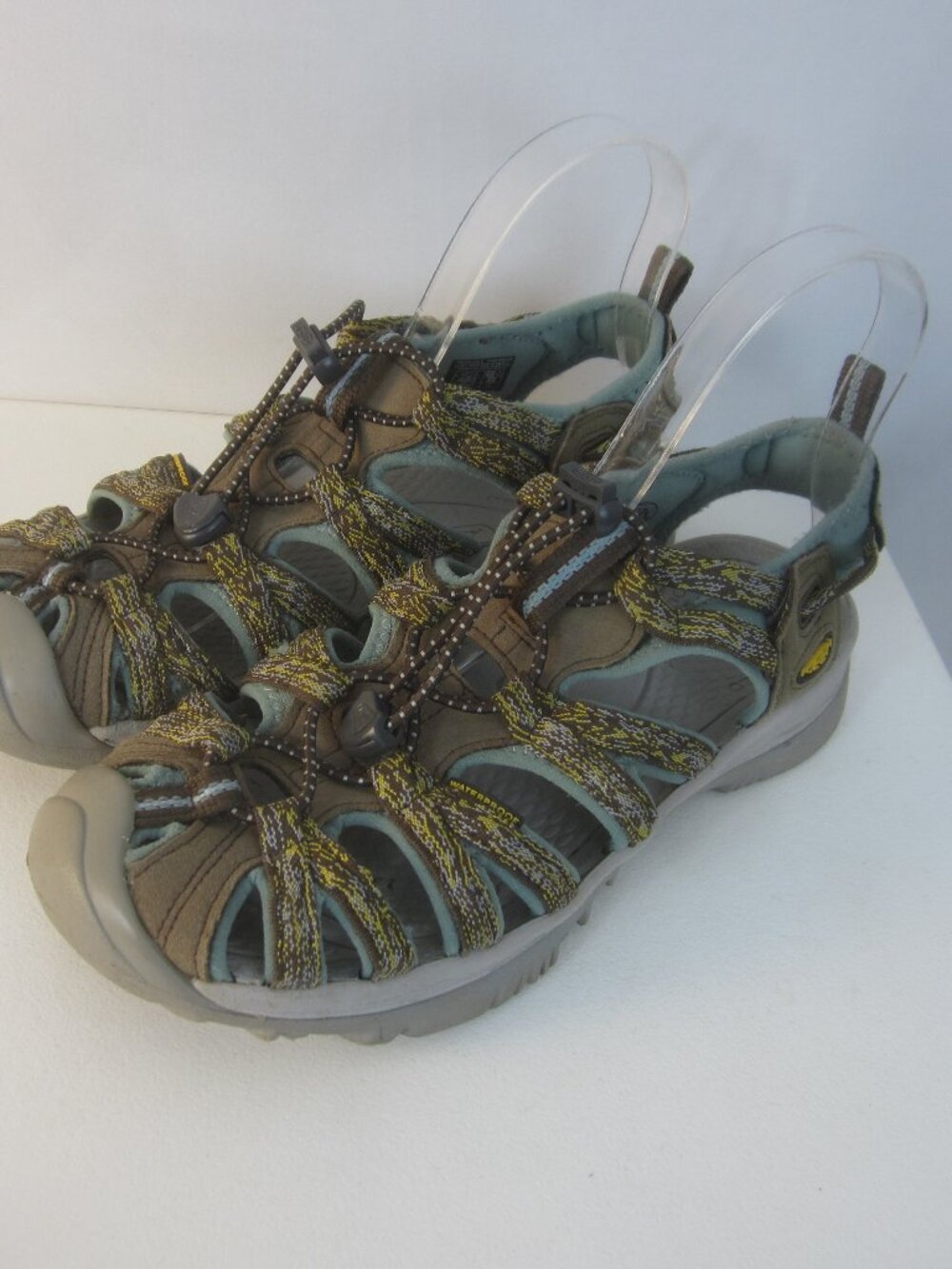 KEEN Women 8.5 Blue Yellow Newport Closed Toe Sandals EU 39 Hiking Walking